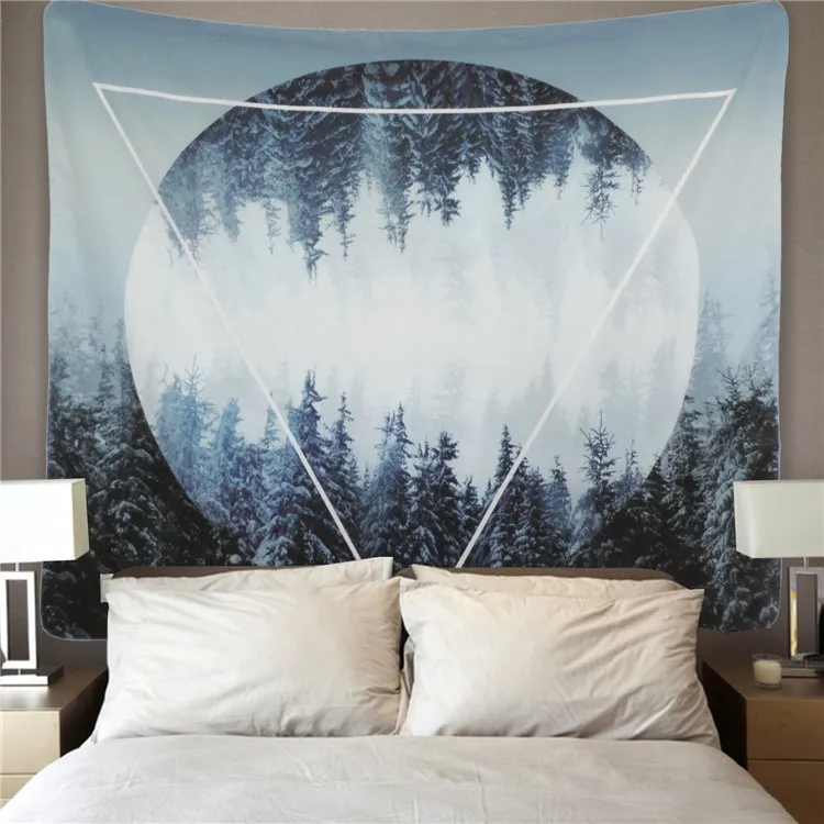 Wholesale Home Decor custom tapestry Modern Art Fantasy Plant Magical Forest 3D Canvas 150x130 Cm