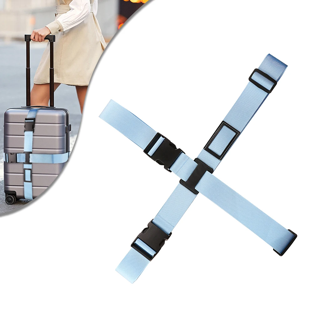 Custom Cross Belt Adjustable Travel Suitcase Luggage Rope Straps Travel Accessories Custom Printing Luggage Belts