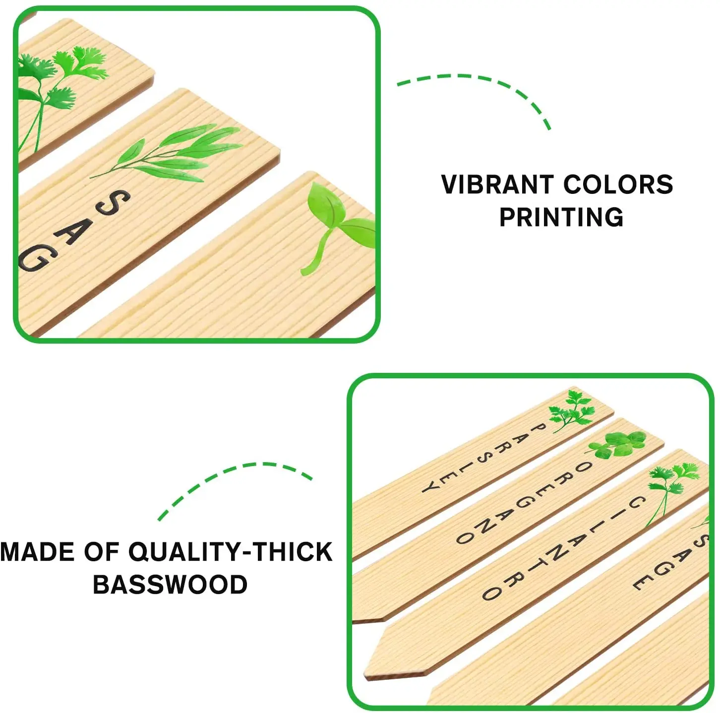 Wholesale Vegetable Garden Stakes Herbs Garden Custom Bamboo Germinate Markers For Mom