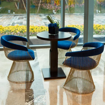 Hot sale hotel metal steel modern luxury velvet leisure chair