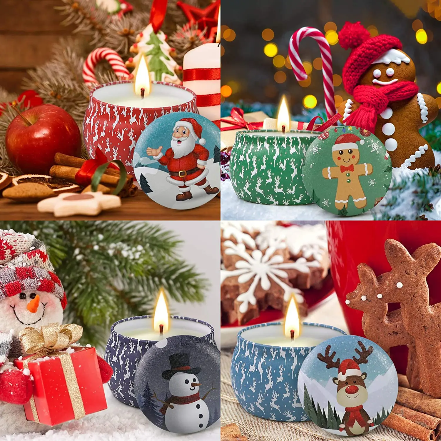 Christmas Hot Selling Creative Design Gift Set Box Soy Wax Jar Scented Candle,scented soy candle,scented candles custom