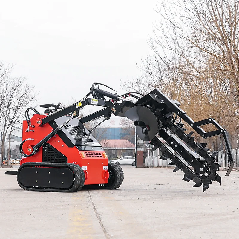 Free Shipping Hot Cheap Mini Loader for Sale Diesel Tracked Mini Skid Steer Loader with 4 in 1 Wheel mini Loader suppliers