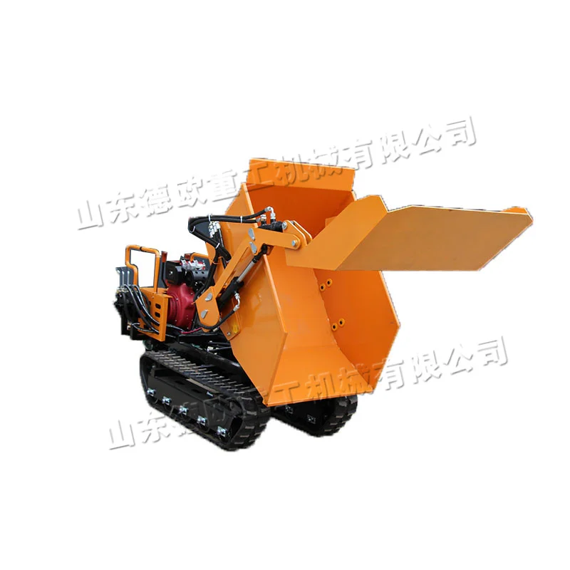 500KG Hydraulic Diesel Self-unloading Crawler Tipper Truck Mud Road Ore Transportation Truck Agricultural Grain Handlers