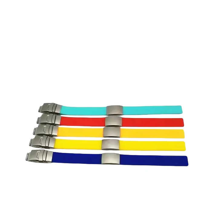 30/35/45 x 20mm Silver blank metal tag Custom logo stainless steel plate for 18mm width silicone elite bracelet watch band