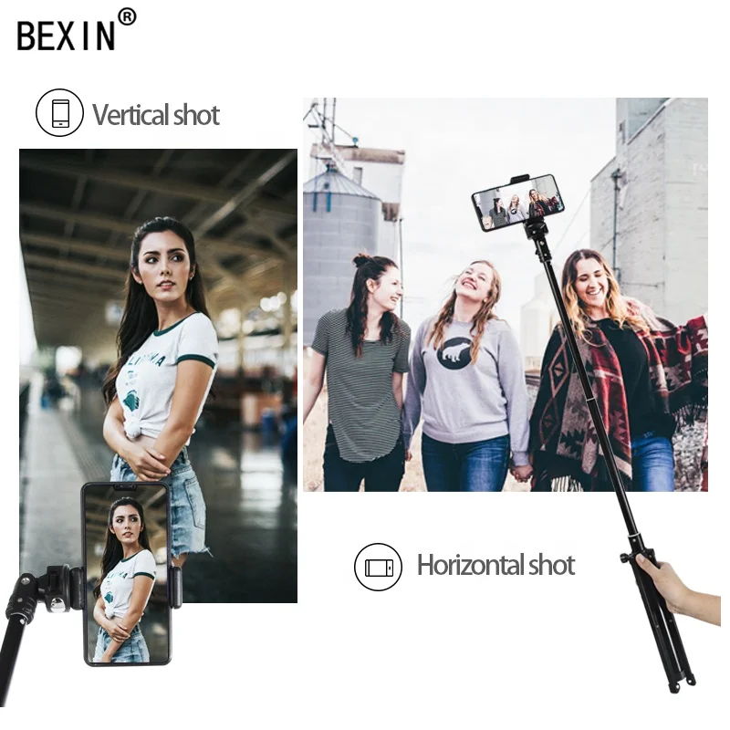 BEXIN wholesale studio accessories lengthened mini mobile phone live tripod suitable for mobile phone camera tripod