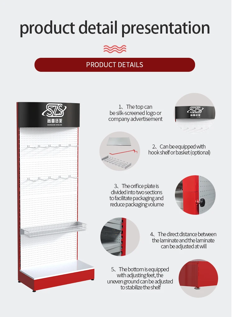 custom flooring pegboard shelf metal pegboard hook accessories hanging display rack storage shelf
