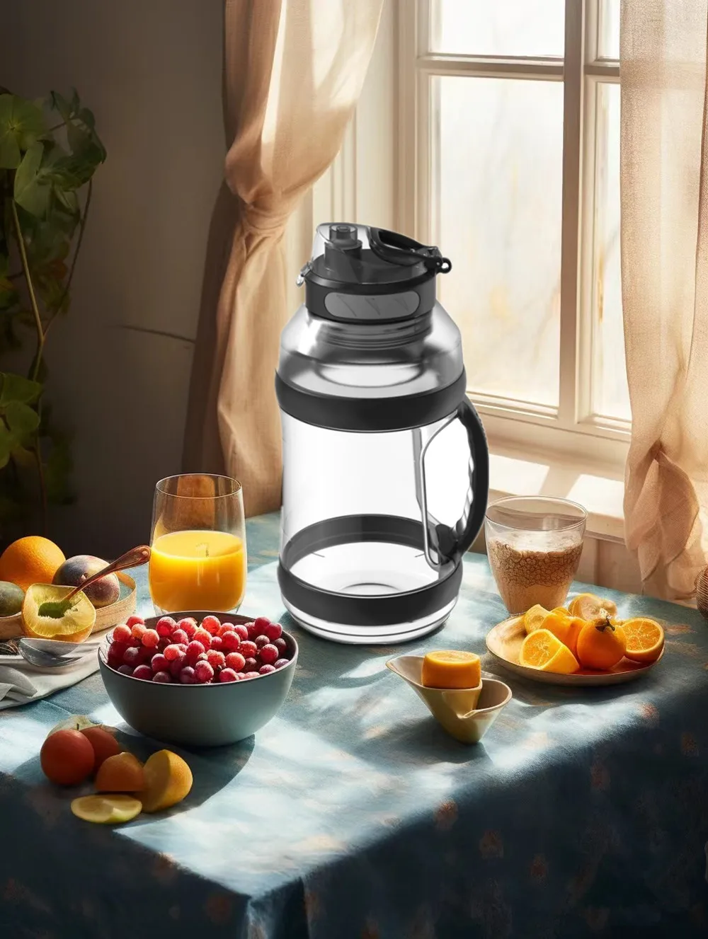 Best Selling 2L Large Capacity USB Electric Sports Fruit Blender Portable Juice Mini Blender Outdoor Protein Shaker Blender