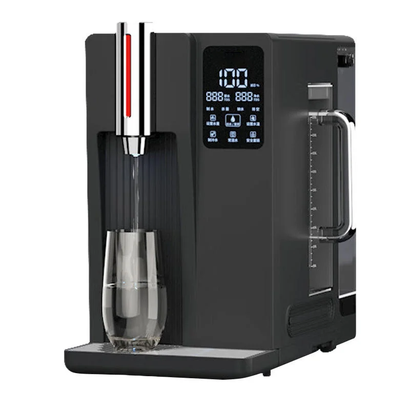 200GPD New Product Hydrogen Alkaline RO Water Purifier Desktop Hotel Ice Hot Water Dispenser