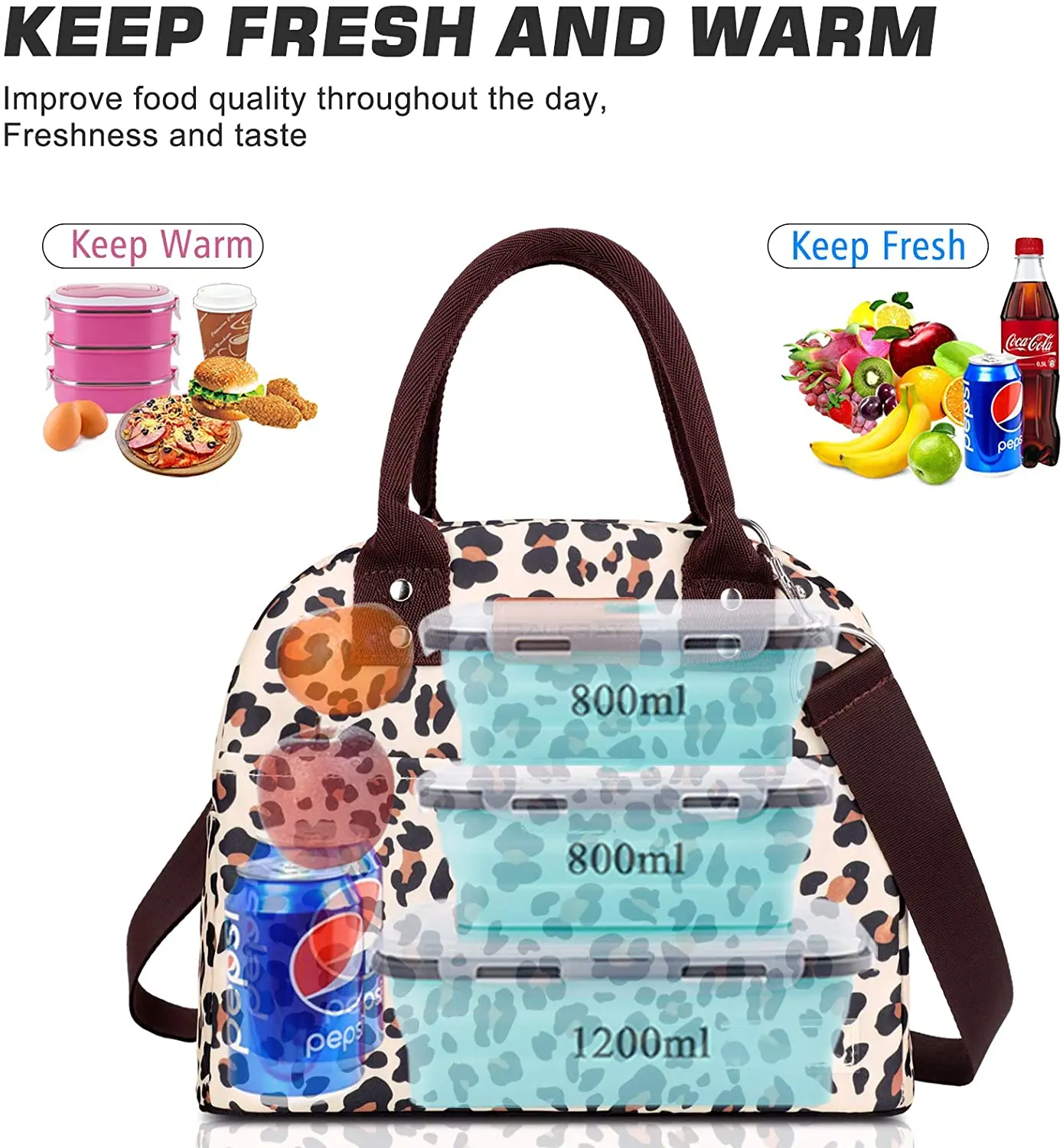 Lunch Bags for Women with Adjustable Shoulder Strap  Insulated Lunch Box Women Lunch Tote Bag Cooler Bag Container