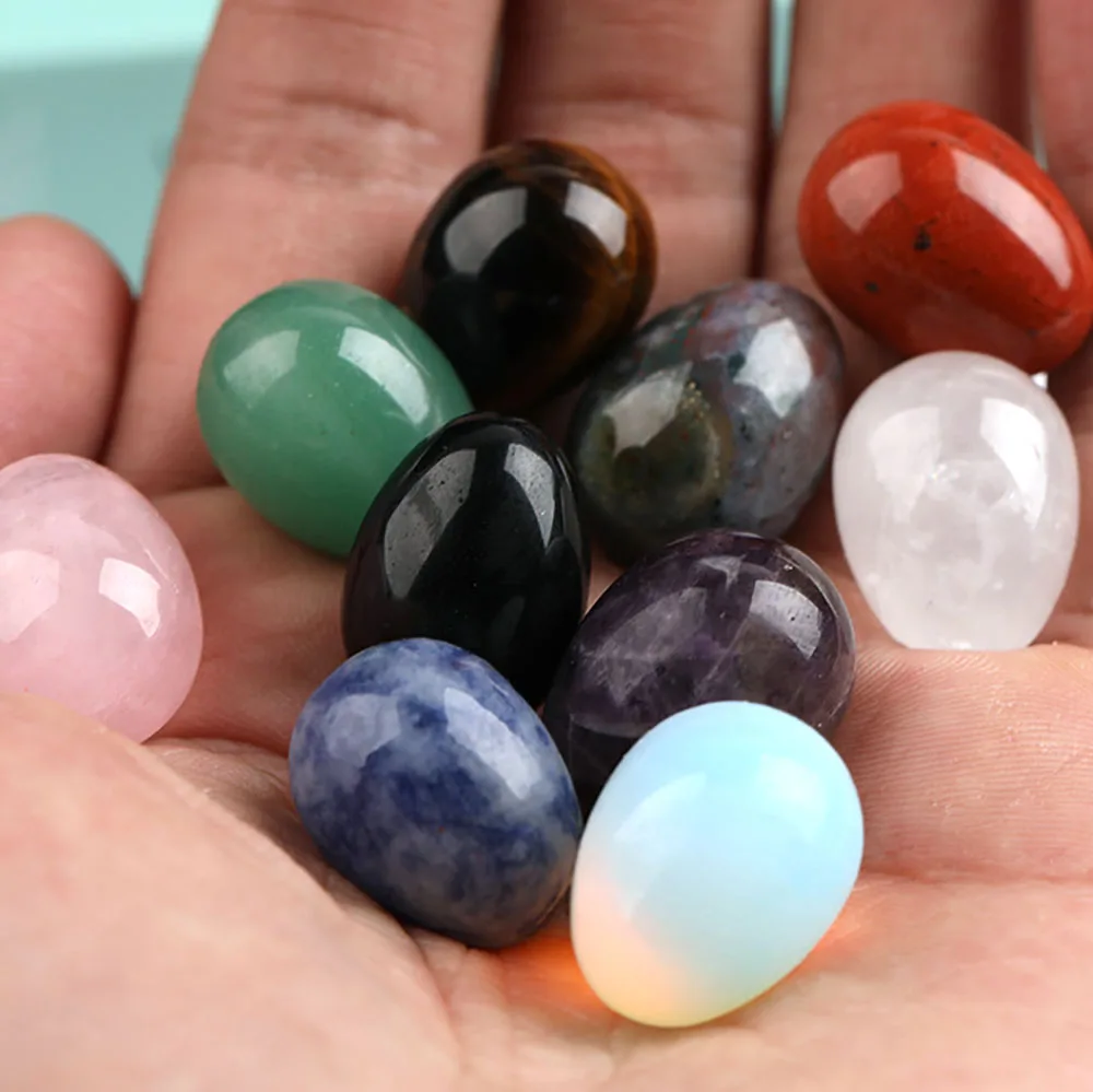 Hot sale mixed crystal eggs crystal carving Yoni eggs carving