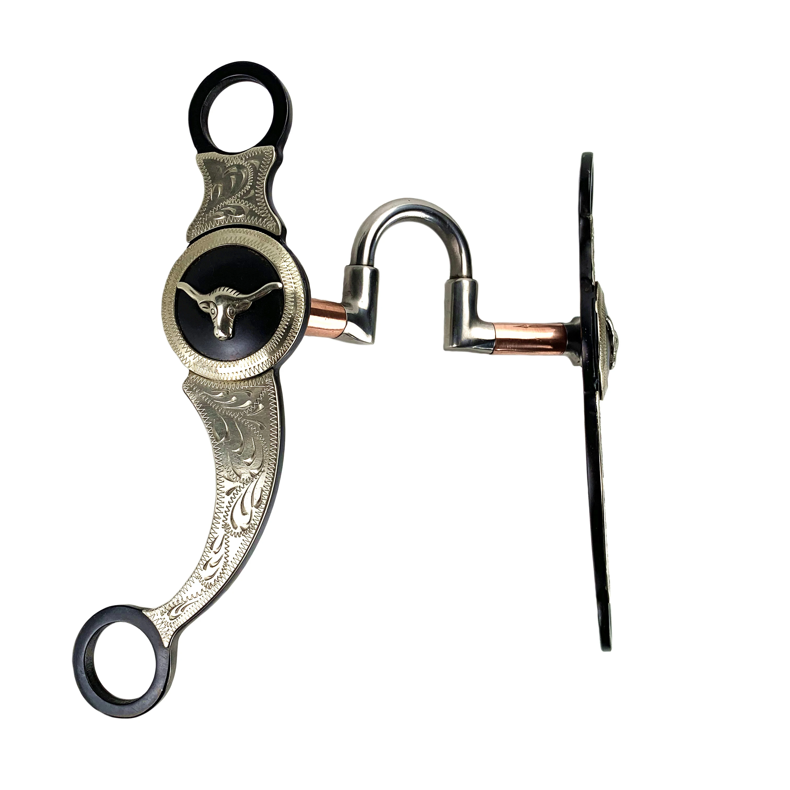 Antique Show Copper Covered Sweet Iron Mouth Bit with Correction Port