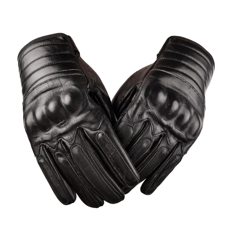 Hot sale factory direct  OEM   Sheepskin Leather Tactical outdoor breathable Motorbike Sport Gloves