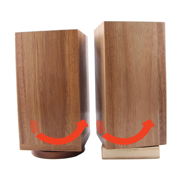 360 Rotatable Wooden Magnetic Knife Block for Kitchen Knives, Uniquely Knife Holder with Scratch Resistant Coating