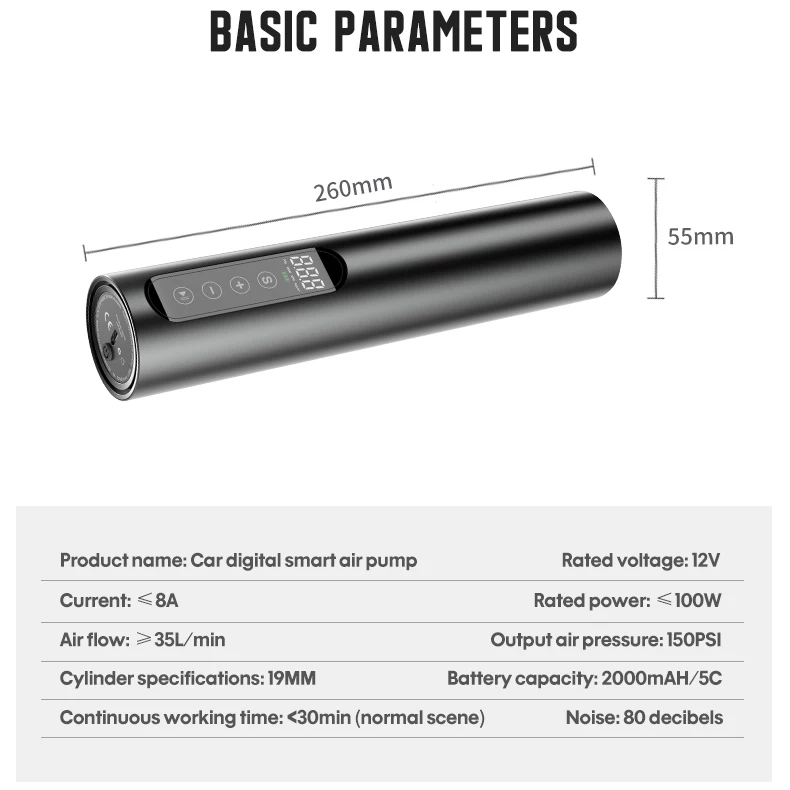 Rechargeable Dc7.4 Volt Cycle Electric Portable Tire Inflator Mini Air compressor For Car Motorcycles Bicycle Tire Pump