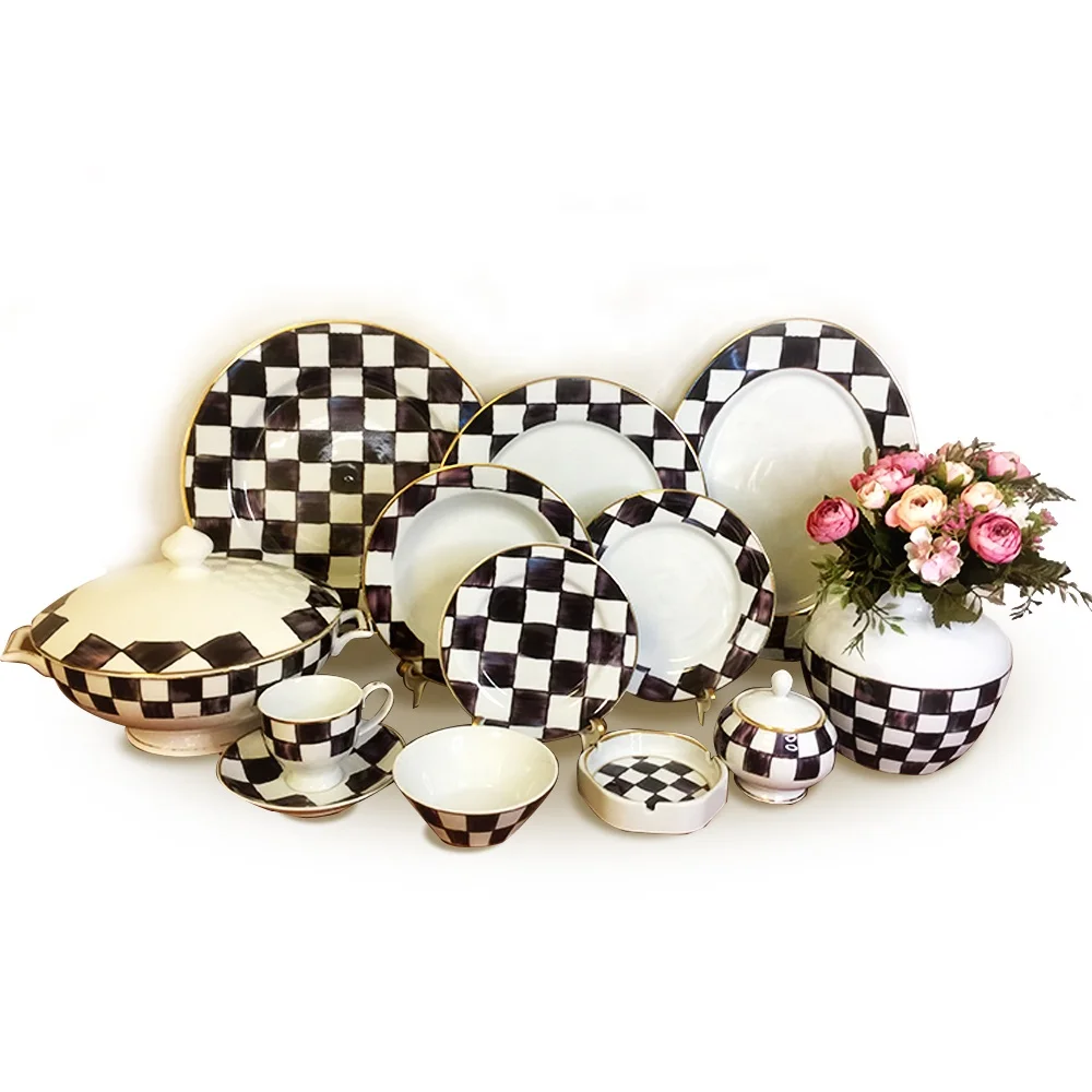 Wholesale fine bone china porcelain dinnerware set