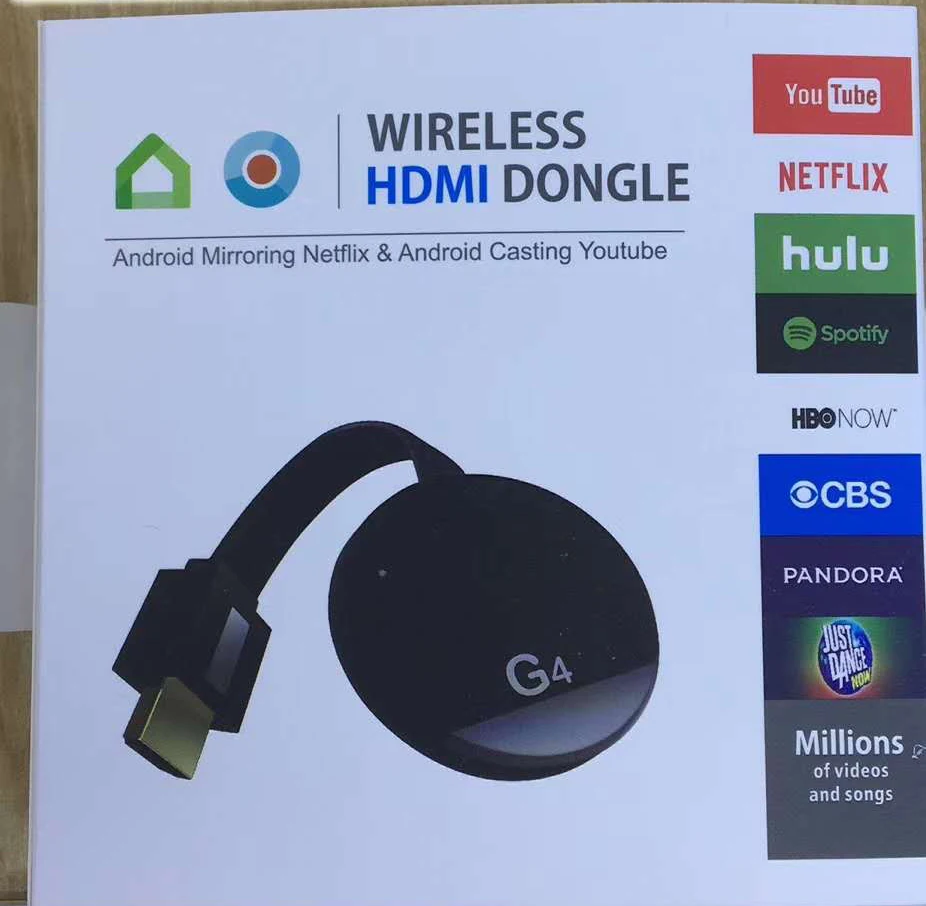 G4 Wireless Display Dongle WIFI Portable Display Receiver 1080P  Miracast Dongle for IOS IPhone IPad/Mac/Android Smartphones