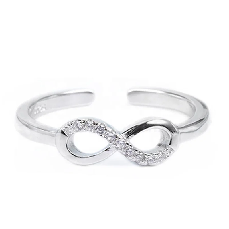 Never Ending Love Design Gold Plated Silver Wedding Ring Price For Couple