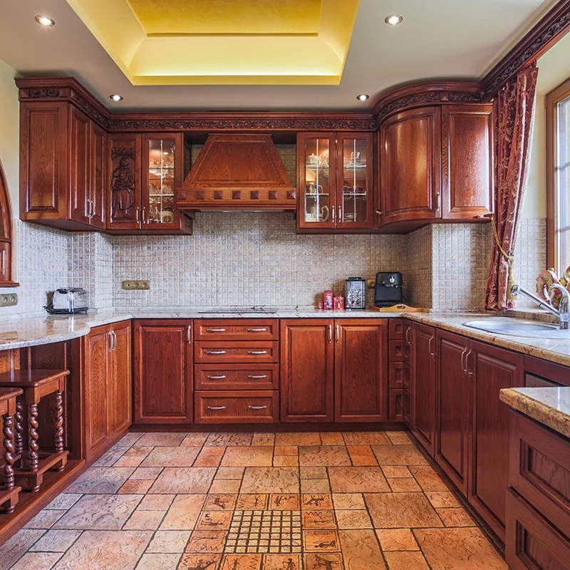 Vietnam Factory  Directly Modern Shaker Design Kitchen Cabinet Solid Wood Kitchen Furniture High Gloss Kitchen Cabinets