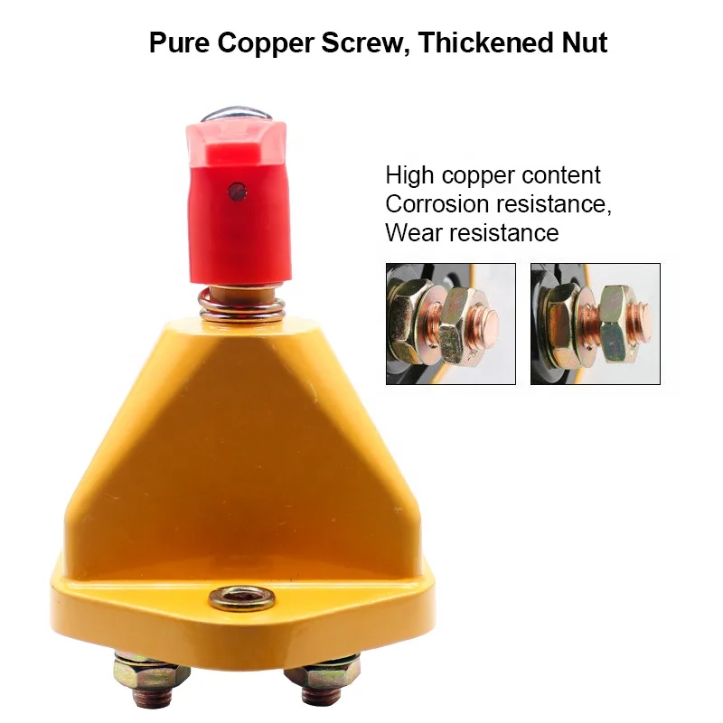 12V 250A Yellow Power Battery Disconnect Switch Cut Off Switch Battery Isolation