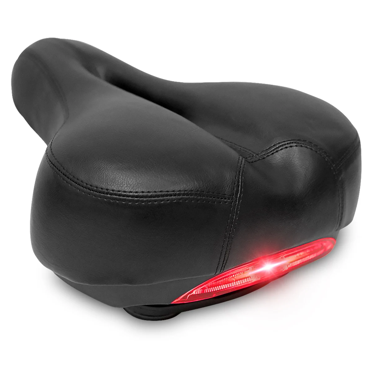 JOYSUN Hollow breathable comfortable bicycle saddle with taillights, safe saddle for night riding