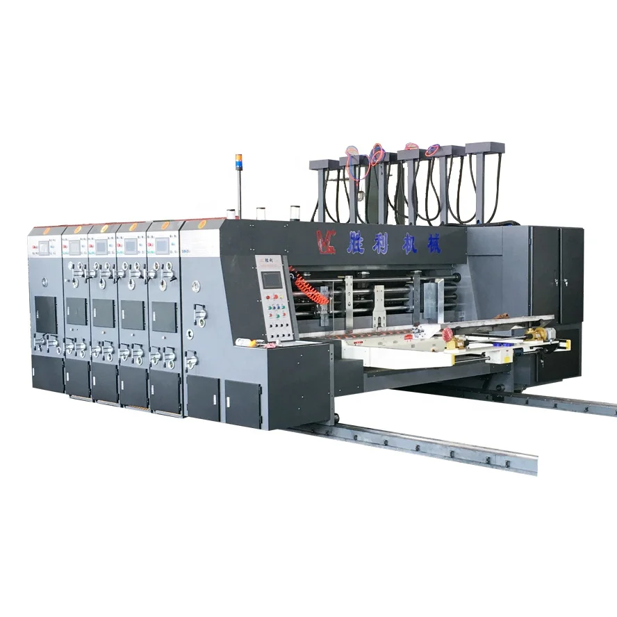 Industrial high definition cardboard carton box printing slotting machine