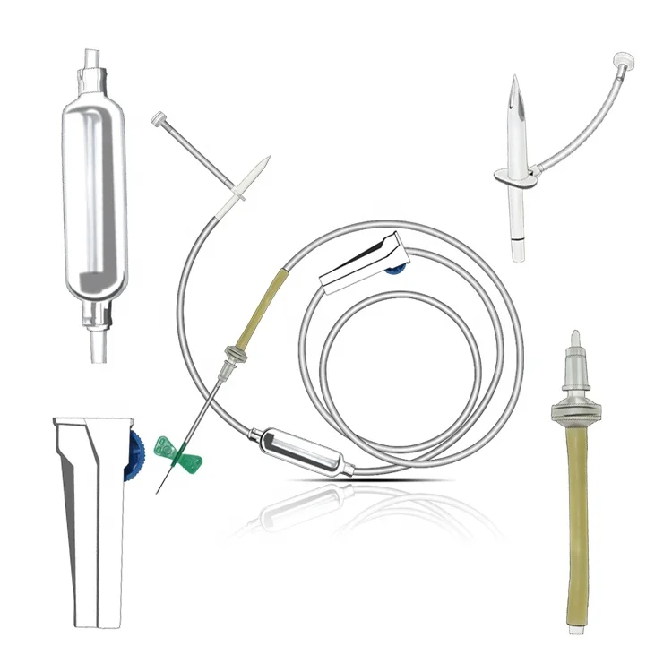 Одноразовый внутривенный инфузионный набор с фильтром для инфузионного насоса с иглой-бабочкой