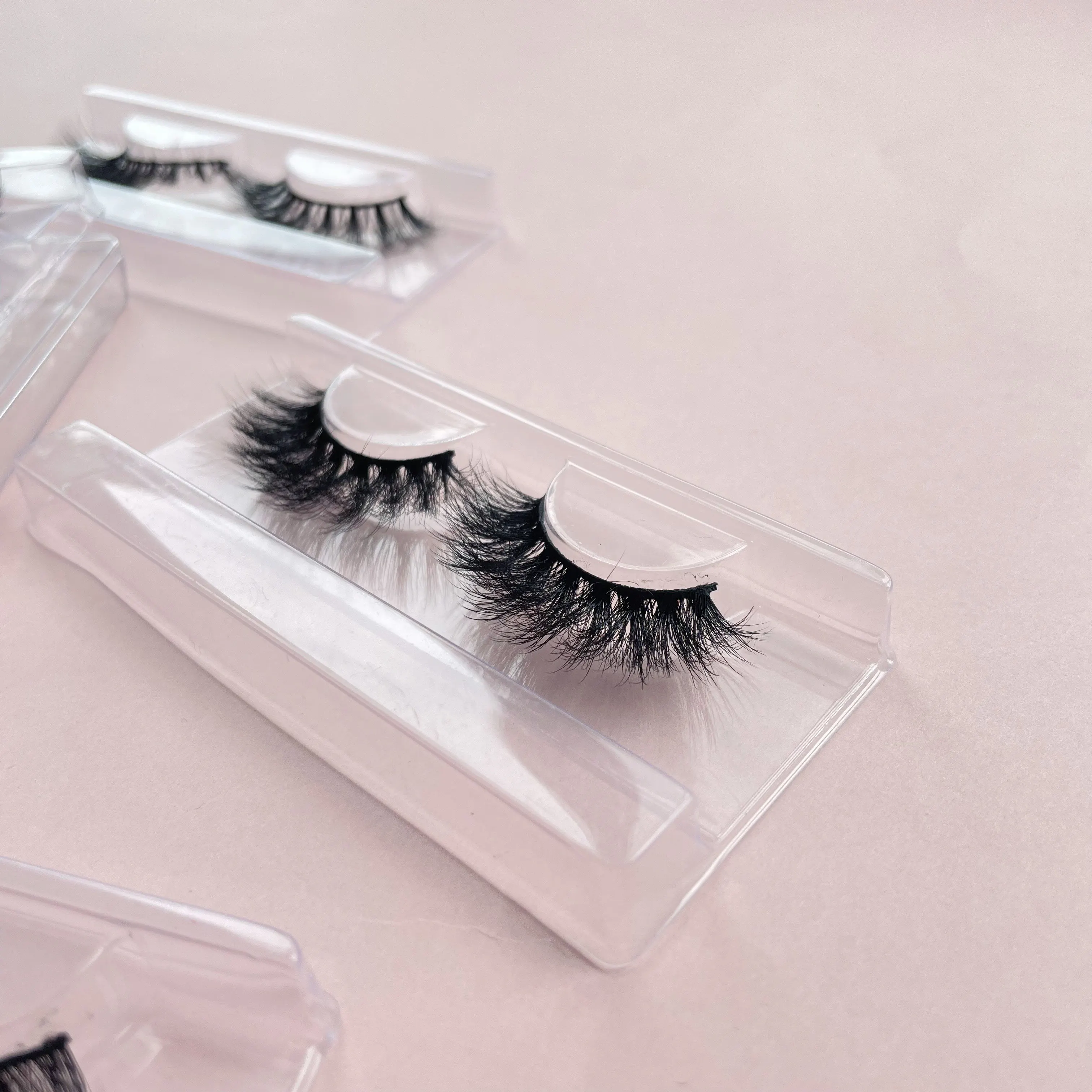 wholesale Vendor Faux Lashes 18mm Silk 3d Faux Mink EyelashesIndividual Private Label c curl fluffy faux mink lashes