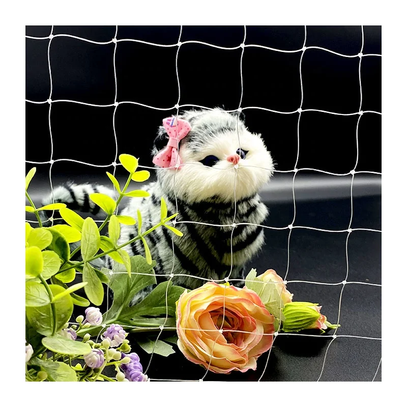 Black Pet Gates Anti Cat Bite Cat Netting Balcony Window Nylon Stainless Steel Wire 3x4M Cat Safety Net