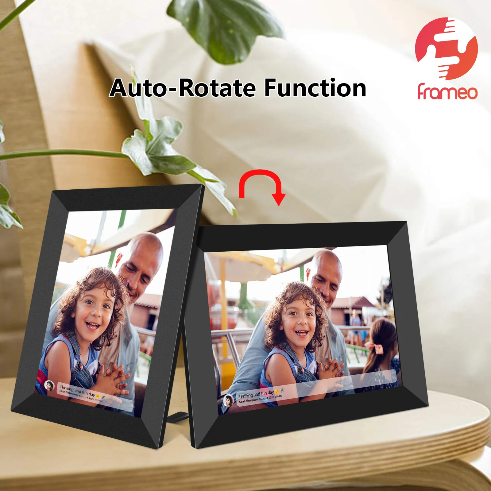 Frameo APP Digital Photo Picture Frame 10 inch Touch IPS Screen 16GB Easy Operation WiFi Could photo frame