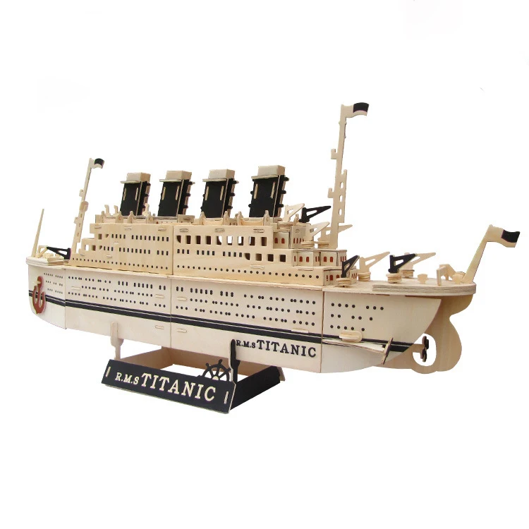 Titanic assembly model diy toy 3d wooden puzzle