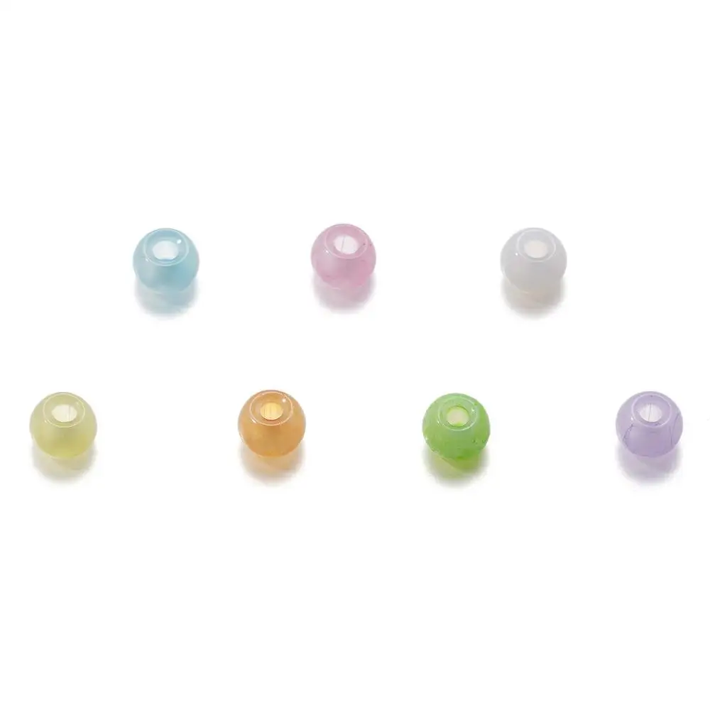 taosheng summer new Macaron color 4mm eye rice beads diy handmade necklace bracelet headset chain loose round wh