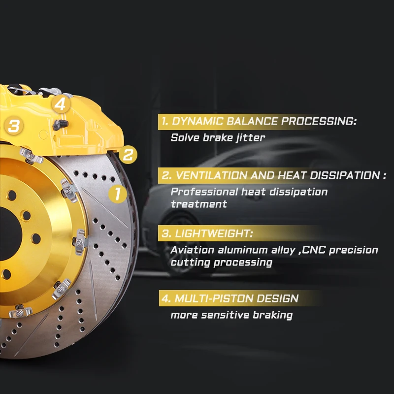 High performance big braking kit 18Z big Brake Caliper for VW Cross Santana Tiguan PASSAT  Polo TOURAN L  Bora C-TREK