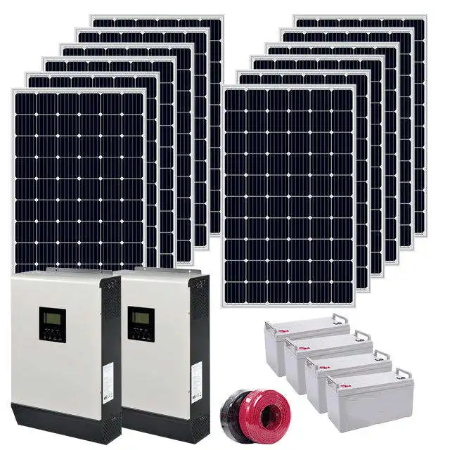 2KW 2000W Off Grid Hybrid Solar Power Systems Solar Panel Power System For Home Price