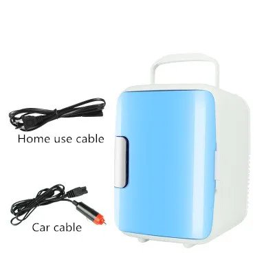 Home and Vehicle 4L Car Refrigerators Car Cooler Ultra Quiet Low Noise Car Mini Refrigerators Freezer Cooling Heating Box Fridge