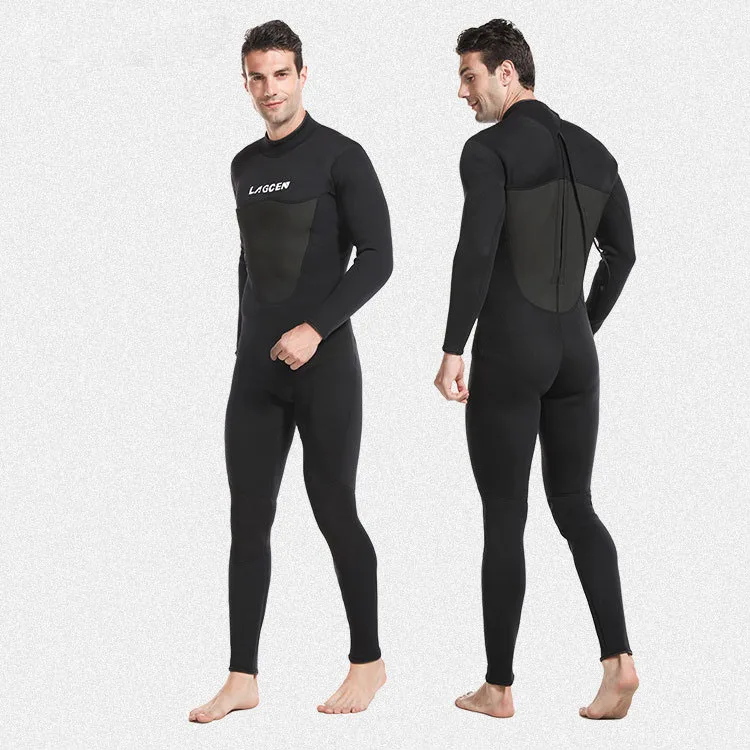 Deep Diving Suit 2.5MM Mens Neoprene Warm Snorkeling Winter Swimming Motorboat Cold-proof One Piece Surfing Wetsuit Swimsuit