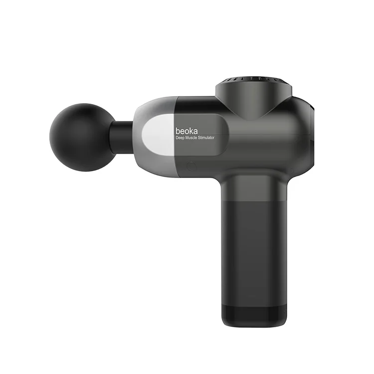 Beoka 2024 best selling portable usb body electric deep tissue muscle massage gun handle portable fascia gun with heat