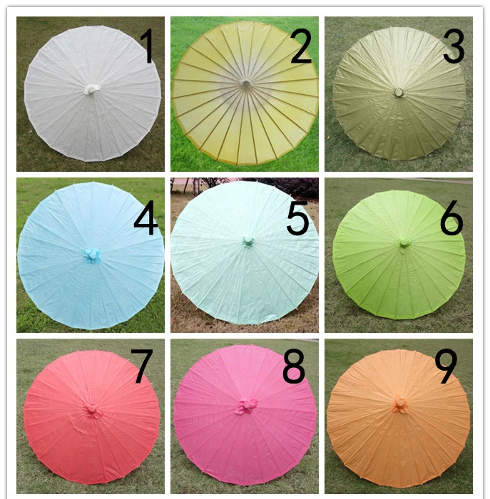 [I AM YOUR FANS ]Cheap Paper  Chinese Umbrella 84cm Wedding Decoration Gift Child Drawing Bamboo Crafts