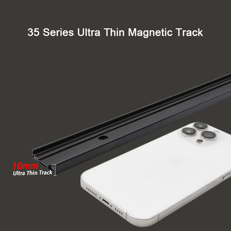 Freely slide aluminum magnet track light system 35mm 48V ultra thin led magnetic foldable light 6w 12w 18w 24w