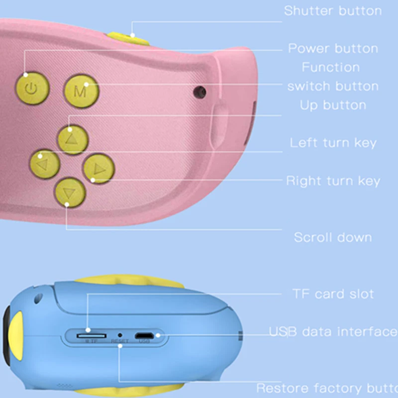 Factory Wholesales A100 Seavapo  K2 Handheld Mini DV Kids Camera 4X Digital Zoom Kids Camera with 5 Games