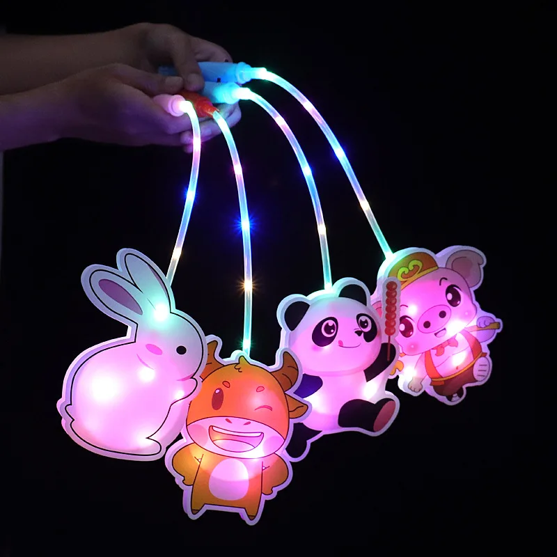 New Design Light Up Toys handheld cartoon design colorful LED Glowing Luminous portable wave ball portable lantern