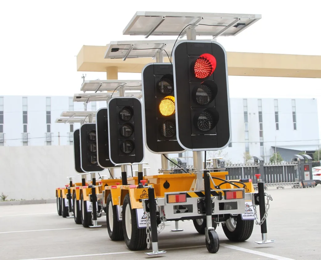 Road Construction Equipment 3-lamps Tripod Traffic Signals with controller