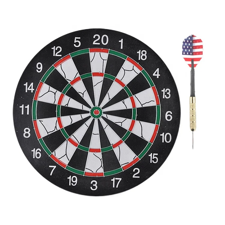 Professional Wholesale Sisal Bristle Dart board with Stainless Steel Darts