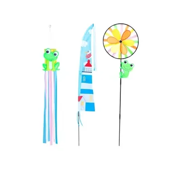 Custom Funny Garden Ornaments Multi-Flamingo Outdoor Den Plug-In Iron CoratioWindmill Flower Design Edging for Home and Plants