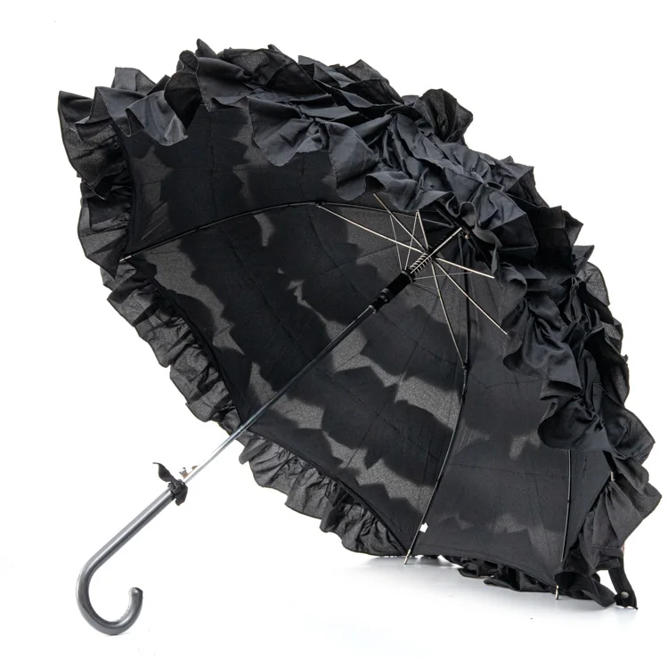 Special handle lace edge wedding umbrella