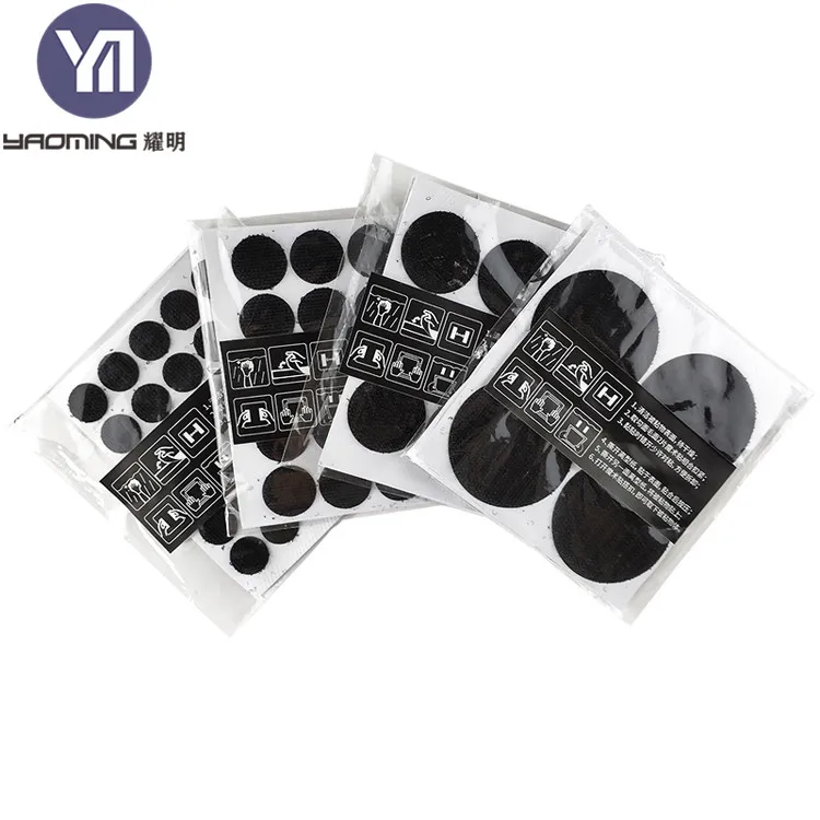 Strong Sticky Velcroes Sheet Self Adhesive Hook and Loop Strap/ Dots/ Coins t White Black Round Garment & processing Accessories