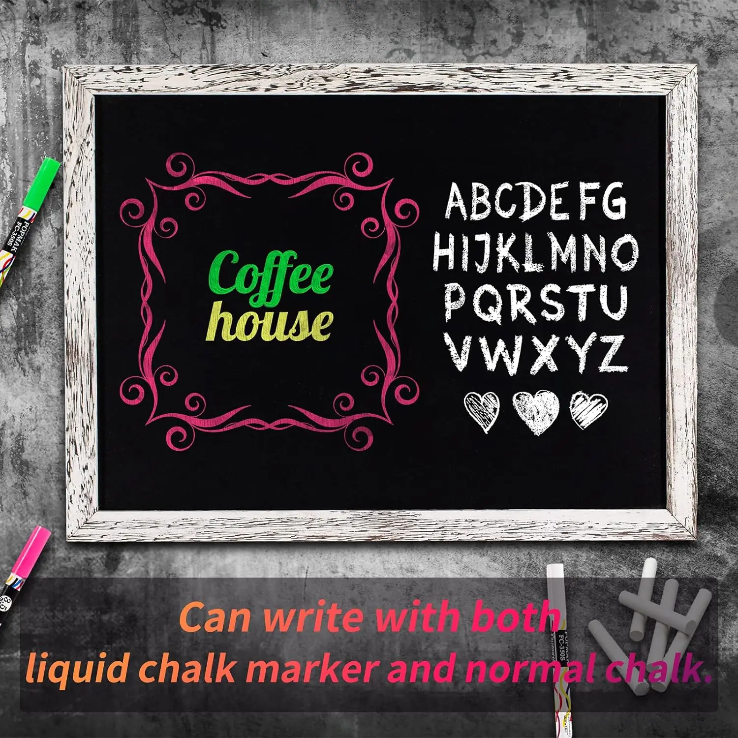 Magnetic Board Blackboard Stand Sign Liquid Chalk Markers Blackboard for Children and Kids