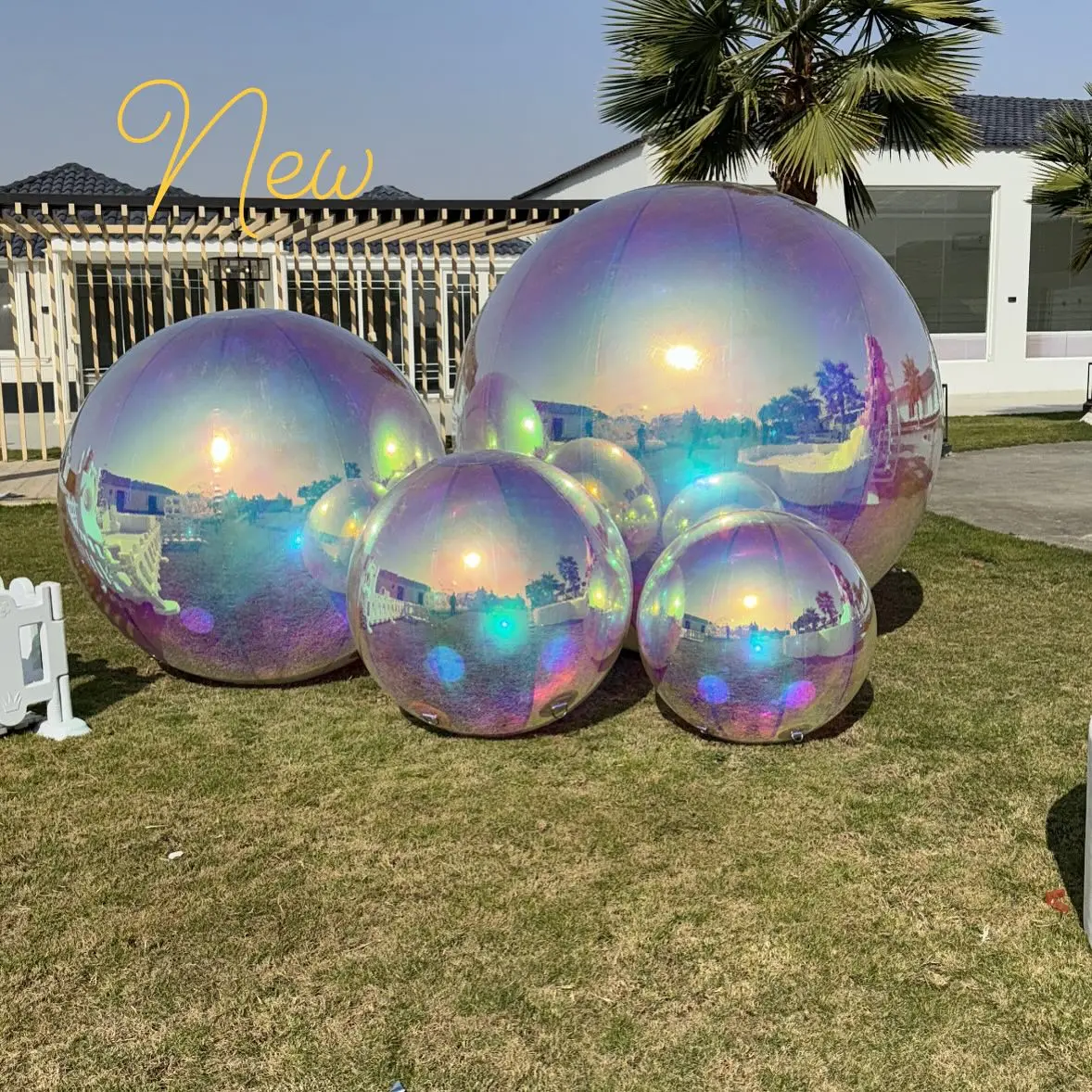 Рекламный надувной зеркальный шар золотой ПВХ лазерный Сферический Рождественский Сфера