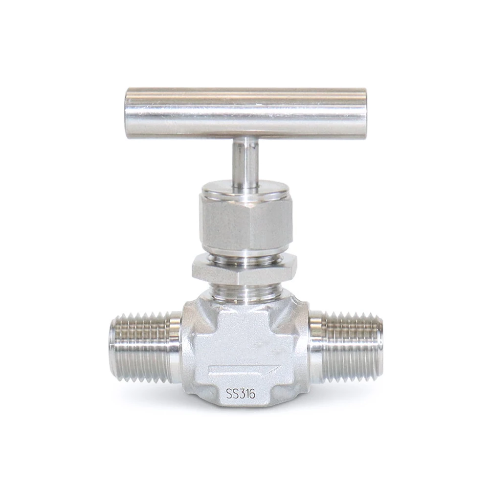 Mini Needle High Pressure  Valve Forged Integral Bonnet Straight Male Threaded Needle Valve Male NPT Straight Needle Valve