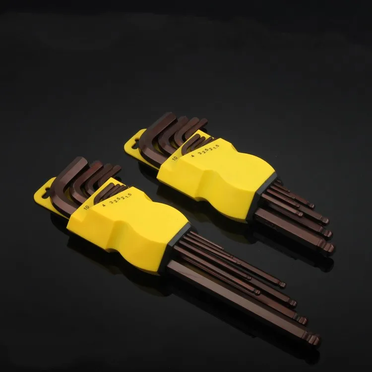 S2 CRV Metric/inch Extra Long Hex Star Torx Allen Key Security L-Shape Wrench Set