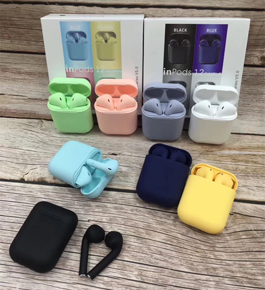 
Free shipping inpods 12 Wireless earphone Earbuds Touch Control i12 TWS inpods12 Headphone 5.0 Stereo sport headset in ear 